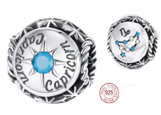 Zawieszka ze srebra 925 Znak zodiaku Koziorożec, cyrkonia sześcienna, koralik do bransoletki