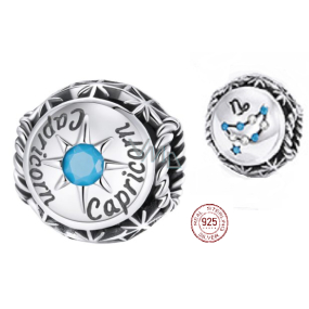 Zawieszka ze srebra 925 Znak zodiaku Koziorożec, cyrkonia sześcienna, koralik do bransoletki