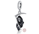 Zawieszka ze srebra 925 Śmierć z kosą, charms do bransoletki Halloween