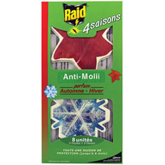 Raid Anti-Moth Protection proti molům s vůní podzimu a zimy 4 kusy