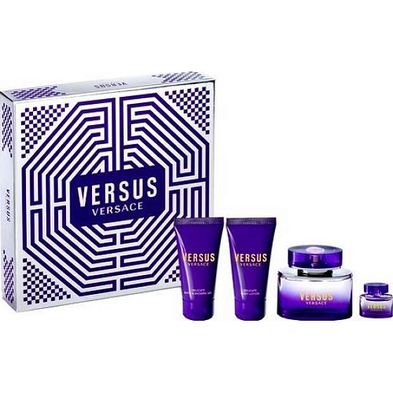 Versace Versus toaletní voda 50 ml + toaletní voda 3,5 ml + sprchový gel 50 ml + tělové mléko 50 ml, dárková sada