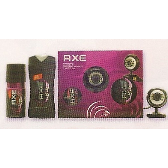 Axe Excite deodorant sprej pro muže 150 ml + sprchový gel 250 ml + web kamera, kosmetická sada