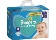 Pampers Active Baby Dry 4 Maxi 9-14 kg jednorazowe pieluchy 76 sztuk