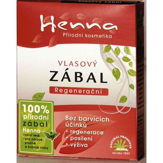 Henna Vlasový zábal k regeneraci unavených a poškozených vlasů bez barvících účinků 80 g