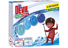 Dr. Devil WC Push Pull Gel Polar Aqua blok WC bez koszyka, 2 × 20 g