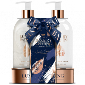 Grace Cole Golden Embers & Cashmere mýdlo na ruce 300 ml + krém na ruce a nehty 300 ml, kosmetická sada pro ženy Grace Cole Golden Embers & Cashmere mýdlo na ruce 300 ml + krém na ruce a nehty 300 ml, kosmetická sada pro ženy