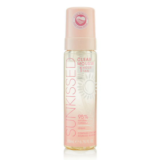 Sunkissed Clear Mousse 1 Hour Tan čirá samoopalovací pěna 200 ml