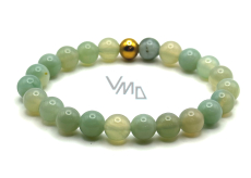 Chalcedon elastyczny bransoletka naturalny kamień, kulka 8 mm / 16 - 17 cm, kamień miłości, radości