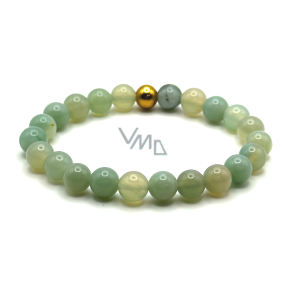 Chalcedon elastyczny bransoletka naturalny kamień, kulka 8 mm / 16 - 17 cm, kamień miłości, radości