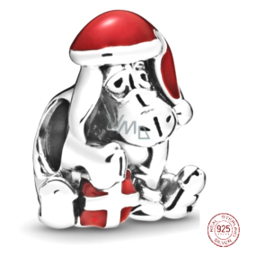 Zawieszka ze srebra próby 925 Disney Kubuś Puchatek, Iączek, Boże Narodzenie, koralik do bransoletki Zawieszka ze srebra próby 925 Disney Kubuś Puchatek, Iączek, Boże Narodzenie, koralik do bransoletki