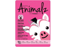 MasqueBar Pretty Animalz Różowa Zebra tekstilna maska nawilżająca 21 ml