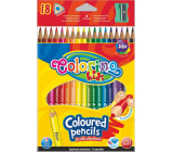Colorino Kredki Trójkątne 18 kolorów + temperówka