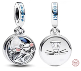 Zawieszka ze srebra 925 Disney Pixar Ratatouille szczur Remy 2w1, charms do bransoletki film