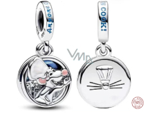 Zawieszka ze srebra 925 Disney Pixar Ratatouille szczur Remy 2w1, charms do bransoletki film