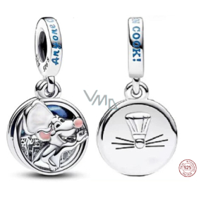 Zawieszka ze srebra 925 Disney Pixar Ratatouille szczur Remy 2w1, charms do bransoletki film Zawieszka ze srebra 925 Disney Pixar Ratatouille szczur Remy 2w1, charms do bransoletki film