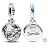 Zawieszka ze srebra 925 Disney Pixar Ratatouille szczur Remy 2w1, charms do bransoletki film