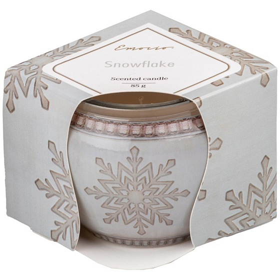 Emocio Szkło Dekor 70x62 mm Snowflake świeca zapachowa    3794