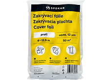 Spokar folia ochronna do malowania, 12 µ, 50 m², 4 × 12,5 m