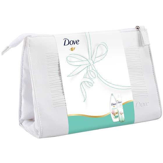 Dove Purely Pampering Pistácie a magnólie vyživující sprchový gel 250 ml + olej na tělo 150 ml Etue, kosmetická sada