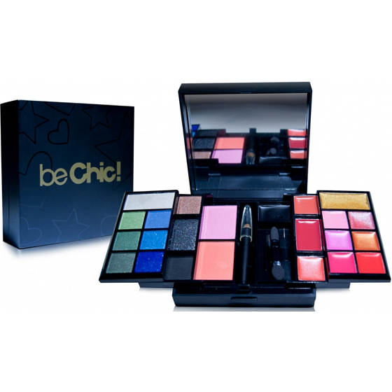 Be Chic! One And For All Beauty Palette - oční stíny, lesky na rty, tvářenky, 45 g