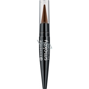 Essence Smokey 2in1 Khol Liner pero na oční linky 02 Smokey Brown 1,5 g