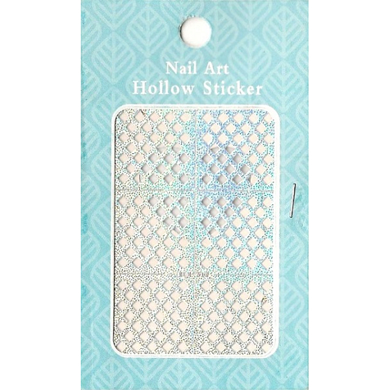 Nail Accessory Hollow Sticker šablonky na nehty multibarevné kostičky 1 aršík 129