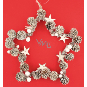 Wieniec biały kształt gwiazdy z sześcianami 24 cm