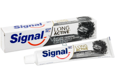 Signal Long Active Naturals Elements Charcoal White & Detox zubní pasta s aktivním uhlím 75 ml