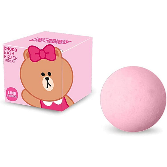 Line Friends Choco musująca kula do kąpieli z truskawkowym aromatem 100 g