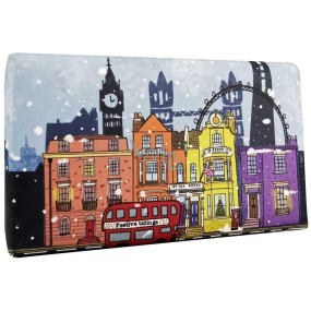 English Soap Zasněžený Londýn - Zimní květy vánoční přírodní parfémované toaletní mýdlo s bambuckým máslem 190 g