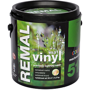 REMAL Vinyl Color mat farba do ścian, 510 mechowozielony, 3,2 kg