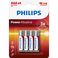 Baterie Philips Power Alkaline 2 ks AAA LR03 Micro 1,5V