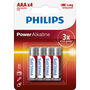 Baterie Philips Power Alkaline 2 ks AAA LR03 Micro 1,5V