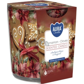 Aura świeca zapachowa w szkle cynamon z goździkami, 100 g Aura świeca zapachowa w szkle cynamon z goździkami, 100 g