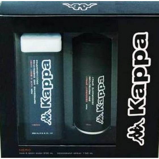 Kappa Nero H&B Wash 2v1 250 ml + deodorant sprej 150 ml, kosmetická sada