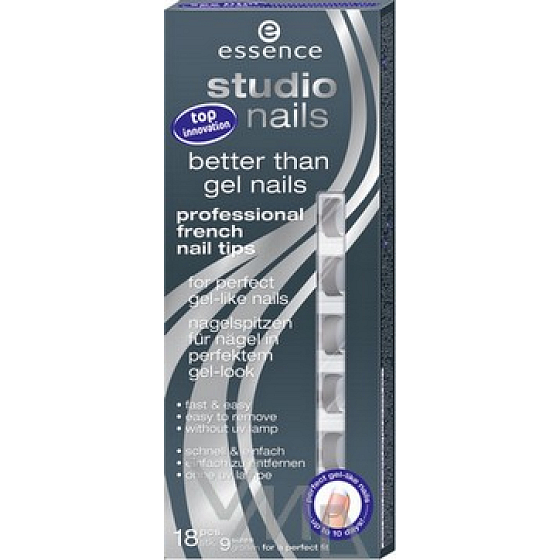 Essence Studio Nails Francouzské špičky na nehty 03 Silver 18 kusů