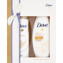 Dove Silk vyživující sprchový gel 250 ml + Silk Dry antiperspirant sprej 150 ml, kosmetická sada