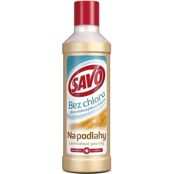 Savo Laminátové povrchy bez chloru tekutý čisticí a dezinfekční přípravek na podlahy 1 l