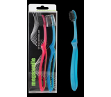 MegaSmile Black Whitening Loop Miękki Szczoteczka do zębów najlżejsza na świecie z objętościową rączką 2 sztuki różne kolory, duopack