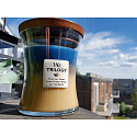 WoodWick Trilogy Nautical Escape - Ráj na pobřeží vonná svíčka s dřevěným knotem a víčkem sklo střední 275 g