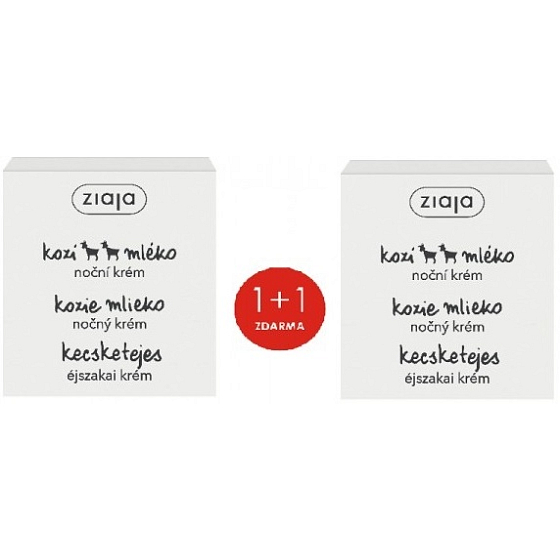 Ziaja Kozí mléko noční krém pro suchou pleť s vrásky 2 x 50 ml, duopack