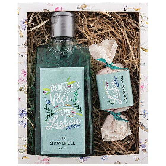 Bohemia Gifts Láska sprchový gel 200 ml + mýdlo 30 g, kosmetická sada