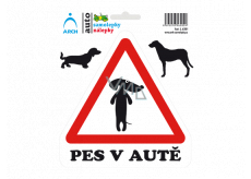 Arch Autosamolepka Pies w aucie - stojący 2009 15 x 17,5 cm