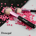 Donegal Love Pink kosmetický štětec se syntetickými štětinami na pudr 17 cm