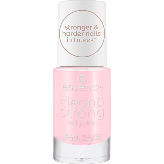 Essence Clean & Strong lak na nehty 01 Pink Clouds 8 ml
