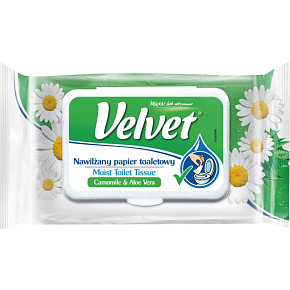 Velvet Camomile & Alove Vera chusteczki nawilżane, 42 szt.