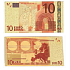 Talisman Złoty plastikowy banknot 10 EUR