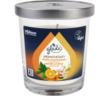 Glade Aromatherapy Pure Happiness s vůní pomeranče a květů neroli vonná svíčka ve skle 170 g
