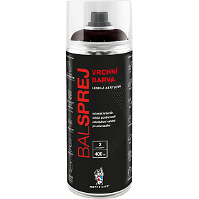 BALSPREJ vrchní uniwersalna farba akrylowa w sprayu, RAL 8017 brązowa czekoladowa, 400 ml