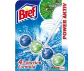 Bref Power Aktiv 4 Formuła Borowina Świeżość Blok WC dla higienicznej czystości i świeżości Twojej toalety, barwi wodę 51 g